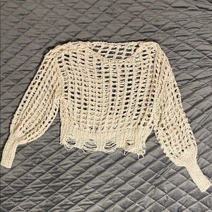Women's Cream Knit Sweater